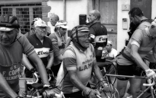 vintage cyclists